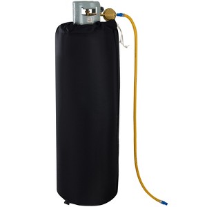VEVOR Insulated Band Style Gas Cylinder Warmer, Fits 100 lbs Gas Tanks 280W Propane Heater, Fixed Internal Thermostat Max Temp 90 ℉, Black - 1 of 4