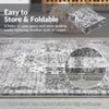 Area Rug Vintage Oriental Distressed Rug Non Slip Non Shedding Rug Foladable Accent Rugs Low Pile Carpet - 3 of 4