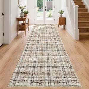 Non-Slip Machine Washable Runner Rugs Low Pile Area Rugs Non-Shedding Foldable Floor Mats for Hallway, Bathroom Kitchen - 1 of 4
