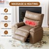 TROPOW Recliner Chair for Adults,PU Leather Electric Rocker Recliner,360 Degree Swivel Lounge Chair with Side Pocket,Modern Massage Recliner Chair - 3 of 4
