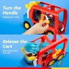 Joyfy Truck Toys for Toddlers 2-4 Years, 4Pack Car Toys with School Bus, Taxi, Fire Engine, Police Car, Christmas Birthday Gifts for Boys & Girls - 4 of 4