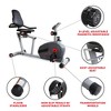 Sunny Health & Fitness Magnetic Smart Recumbent Exercise Bike - Black - 3 of 4