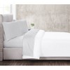 Christian Siriano California King 4pc NY 310 Thread Count Cotton Sateen Sheet Set Gray - 3 of 3