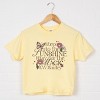 S.W.Smiley Step Into The Sunshine - Women's Boxy Crop Top Graphic T-Shirt - 2 of 4
