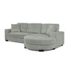 Resenkos Modular Sleeper Sectional with Ottoman, L-Shaped Corduroy Sofa with Tufted Upholstery, - 4 of 4