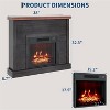 TackView 38" Freestanding Electric Fireplace with Mantel, TV Stand Includes 18" Electric Fireplace Insert with Adjustable Flame and Remote Control - 2 of 4