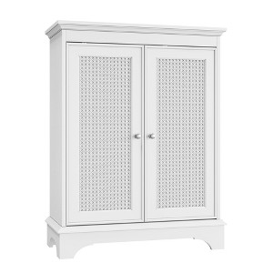 VANIRROR Rattan Accent Cabinet Organizer,  Freestanding Accent Chest Storage With Adjustable Shelf, Accent Cabinet Organizer For Bathroom, Living Room - 1 of 4