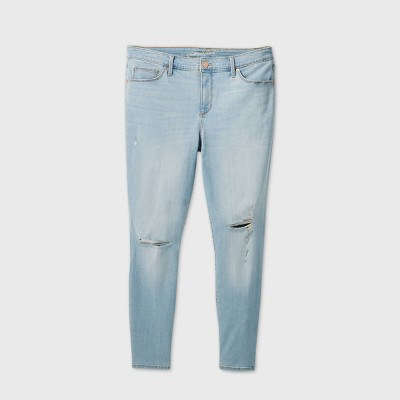 mid rise distressed skinny jeans