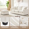 86" Modern Chenille 4-Seat L-Shaped Modular Sectional Sofa with Ottoman & 2 Pillows - 2 of 4