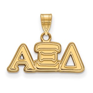 Black Bow Jewelry 14k Yellow Gold Plated Sterling Silver Alpha Xi Delta Greek Life Small Pendant - 1 of 3