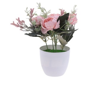 Unique Bargains Artificial Plants Mini Flower Plastic 3.74"x3.74"x7.87" 1 Pcs - 1 of 4