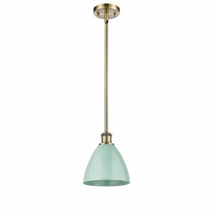 Plymouth Dome - 1 Light Stem Hung Pendant In Industrial Style-9.25 Inches Tall and 7.5 Inches Wide - 1 of 1