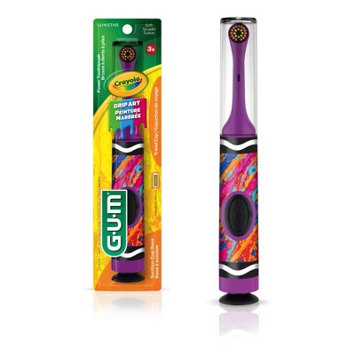 GUM Kids' Crayola Electric Toothbrush - 1ct