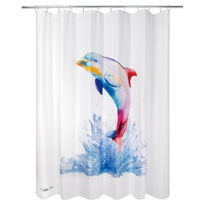 Colorful Dolphin Shower Curtain - Allure Home Creations : Target