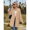 Women's Textured Knit Cardigan Longline Shacket with Drop Shoulder for Fall Outfits - 3 of 4