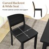 Tangkula 4 PCS Armless Wood Dining Chair w/ Rubber Wood Legs Curved Backrest Kitchen - 3 of 4