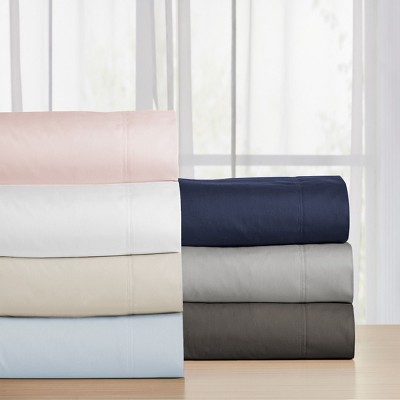 Natural Ivory Twin XL Organic Cotton Percale Fitted Sheet