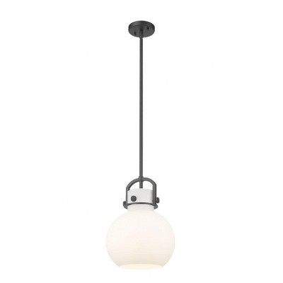 Newton Sphere - 1 Light Stem Hung Pendant In Industrial Style-15.38 Inches Tall and 10 Inches Wide