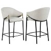 Beige Slanted Arm Counter Stool Set of Two - 2 of 4