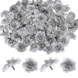 Unique Bargains Silk Rose Artificial Flower Heads Bouquet Decor - 1 of 4