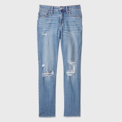 straight high rise jeans