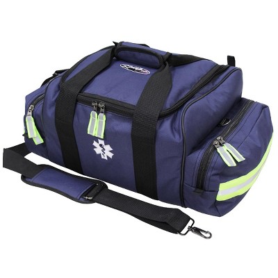 Kemp 18" Navy Blue, Black, and Yellow Green Maxi Trauma Bag