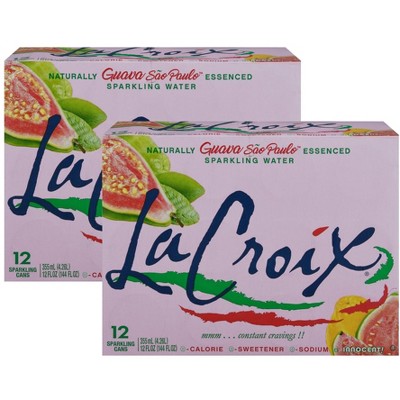La Croix Guava Sao Paulo Sparkling Water - Case of 2/12 pack, 12 oz