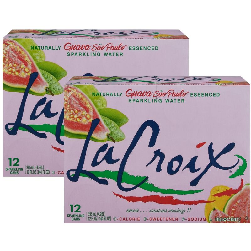La Croix Guava Sao Paulo Sparkling Water - Case of 2/12 pack, 12 oz, 1 of 8