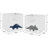 Sweet Jojo Designs Fabric Storage Bins Dinosaur Set Mod Blue and Green - 3 of 3