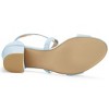 Allegra K Women's Open Toe Crisscross Buckle Ankle Strap Block Heel Sandals - 4 of 4