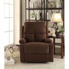 Linen Recliner with Cup Holder, Pillow Top Arms and Memory Foam Seating - 2 of 4