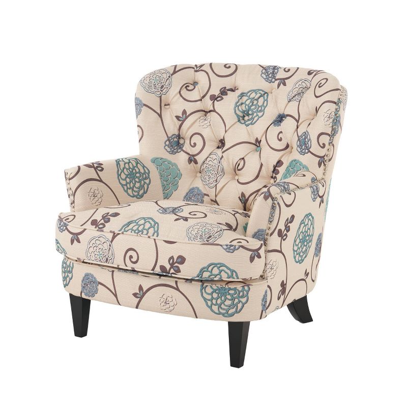 Tafton Floral Club Accent Chair - Christopher Knight Home, 1 of 11