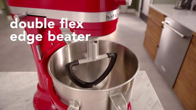 KitchenAid Double Flex Edge Beater for select KitchenAid Bowl-Lift Stand Mixers Silver KDF7B, 2 of 5, play video