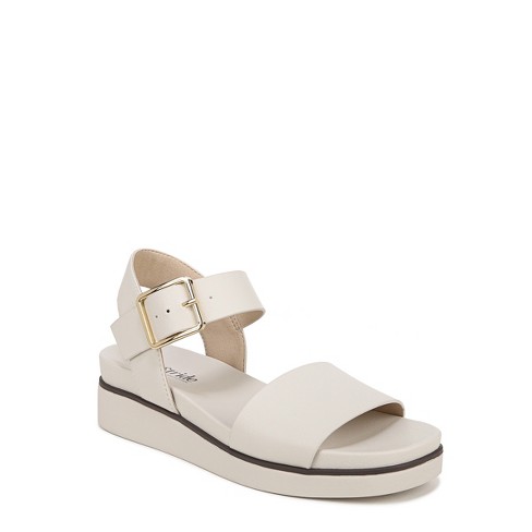 Lifestride Womens Gillian Strappy Platform Sandal Bone Bone 6.5 M : Target