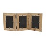 Olivia & May Wood Beaded Photo Frame Brown: Modern Style, 3-Photo Display, 4"x6", Tabletop Decor, Glass Window - 4 of 4
