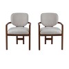 Dining Arm Chairs Set of 2,Modern Accent Chairs with Upholstered Seat and Solid Wood Frame for Dining Room-Baofuwish - 3 of 4