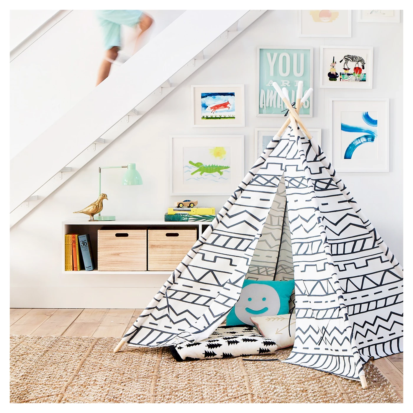 Large Wood Milk Crate - Pillowfortâ¢ - image 4 of 5