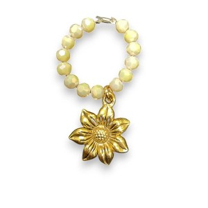 Michelle Marie Boutique's  Crystal Stretch Ring with Assorted Pewter Charms - 1 of 4