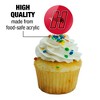 University of Hartford Primary Logo Cupcake Picks Toppers Decoration Set of 6 - 3 of 4