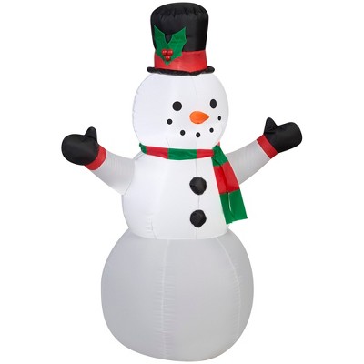 Gemmy Christmas Airblown Inflatable Outdoor Snowman, 3.5 Ft Tall, Multi ...