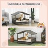 Resenkos Dog House, Pet House,Dog Cave,Wicker Dog House with Removable Cushion Lounge, Khaki - 2 of 2