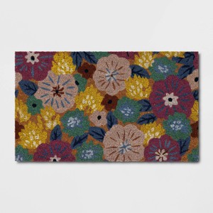 1'6"x2'6" Pastel Floral Outdoor Coir Doormat - Room Essentials™ - 1 of 4
