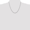 Black Bow Jewelry 2.75mm 10k White Gold Solid Diamond Cut Rope Chain Necklace - 2 of 4
