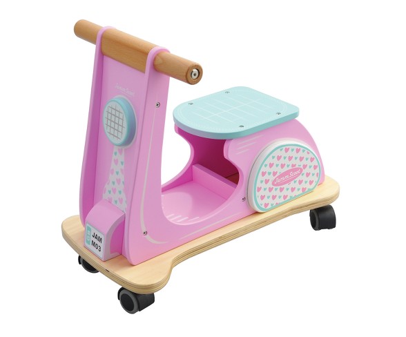 Indigo Jamm - Jamm Scoot Pink Racer Ride-On Wood Scooter