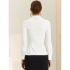 INSPIRE CHIC Women's Vintage Solid Gothic Velvet Dressy Bow Tie Neck Business Shirt - 3 of 4