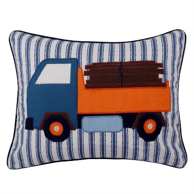 Dominik - Appliqued Truck Pillow - Multicolor - Levtex Home