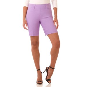 Rekucci Women's Ease into Comfort Modern Office Shorts – Chic Pull-On Style with Pockets - 1 of 4