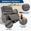 360° Swivel Recliner Chair for Adult, Linen Rocker Chair with 3 Positions/2 Side Pockets/Cup Holders, Manual Nursery Glider Rocking Chair - 4 of 4