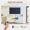 TV Stands for Living Room, White Entertainment Center with Led Lights, Television Stands for 65 inch tv,Long TV Console Table with Storage and Drawer - 3 of 4