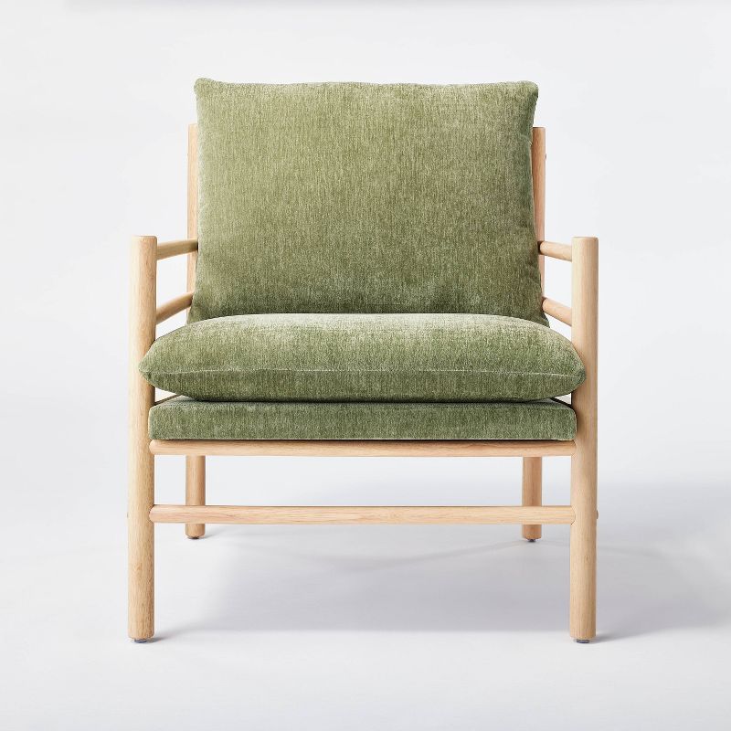 Dowel Velvet Armchair Light Green - Threshold&#8482; designed with Studio McGee, 4 of 8